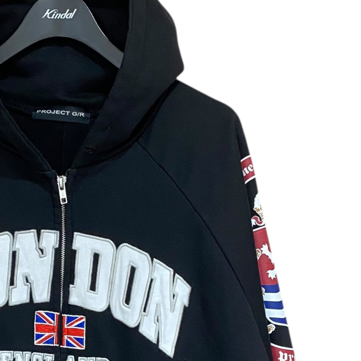 PROJECT G／R RECONSTRUCTED FOLDED ZIP HOODIE 古着・中古-3枚目のアイテム画像