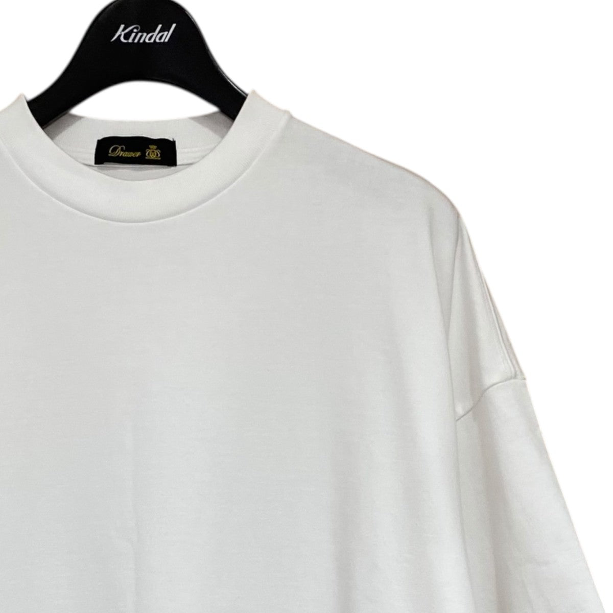 Drawer(ドゥロワー) 6517-299-0673 ｺｯﾄﾝ天竺ｽｸｴｱTｼｬﾂ 6517-299