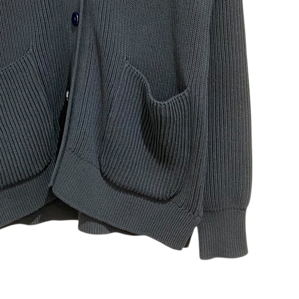 ドゥロワー Drawer ニットカーディガン 6515-105-0595 RESORT1 7Gあぜ編みカーディガン ネイビー サイズ：2 Drawer(ドゥロワー) ニットカーディガン6515-105-0595 RESORT1