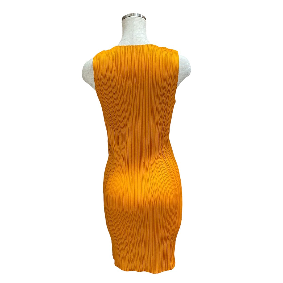 PLEATS PLEASE オレンジ ノースリーブ ワンピース サイズ3 PLEATS