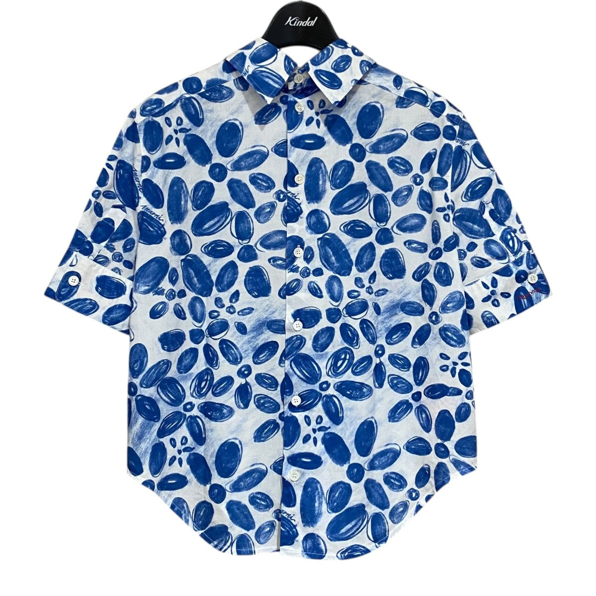 MARNI ドット柄 半袖シャツ ネイビー MARNI(マルニ) TTMA0351S1 総柄半袖シャツ TTMA0351S1 総柄半袖