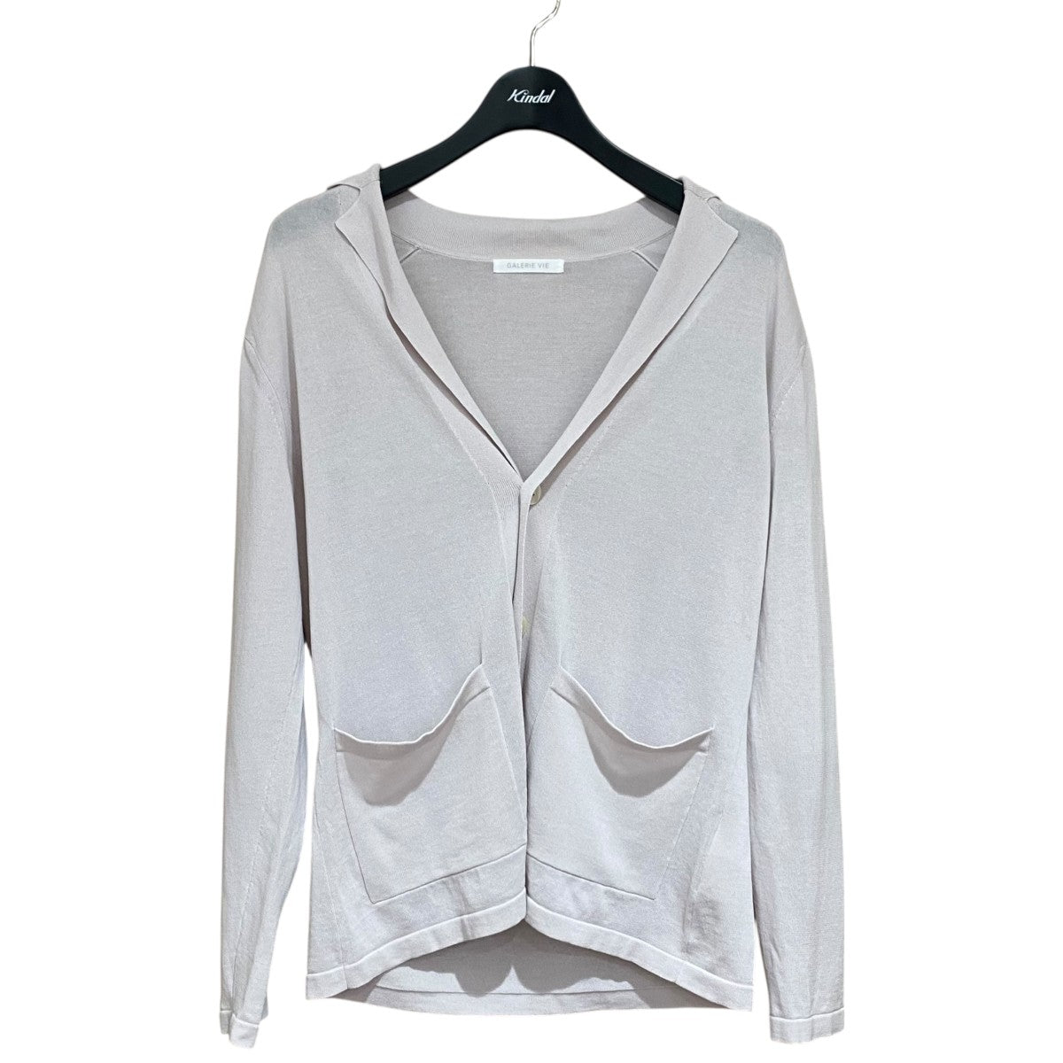 【新品✨】ギャルリーヴィー クレープコットン テーラードジャケット カーディガン GALERIE VIE(ギャルリーヴィー) クレープコットン テーラード