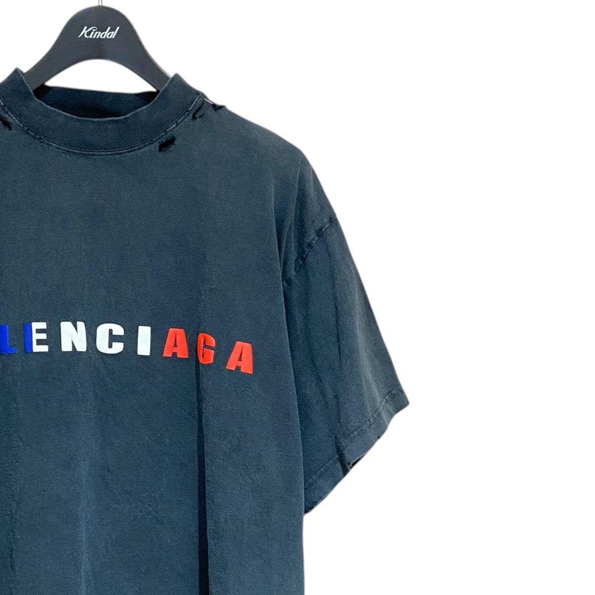 BALENCIAGA InternationalクロップドTシャツ ダメージ加工818431 古着・中古-3枚目のアイテム画像