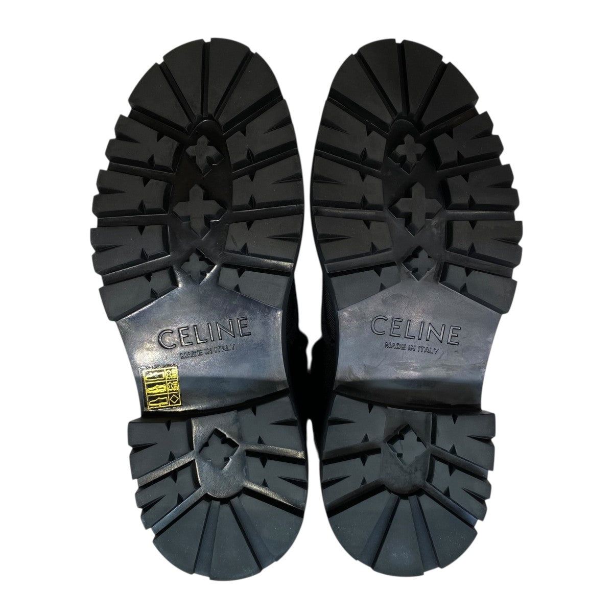 CELINE(セリーヌ) バルキーレースアップブーツ ブラック サイズ