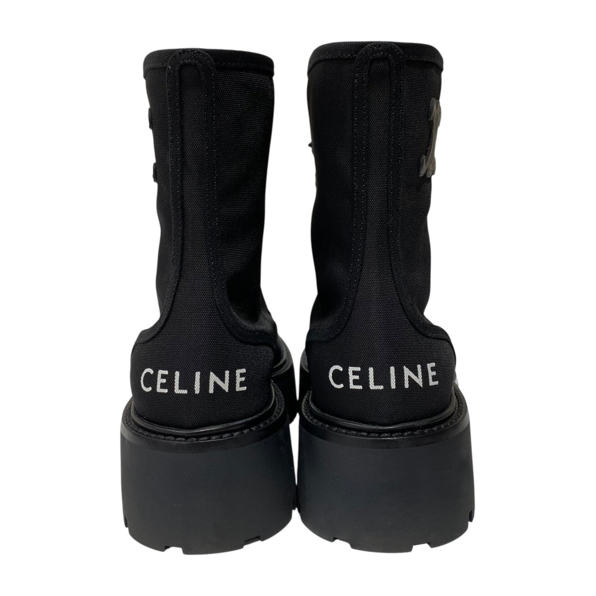 CELINE(セリーヌ) バルキーレースアップブーツ ブラック サイズ