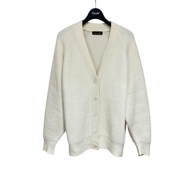 Drawer ホワイトカーディガン 長袖 Drawer ホワイト カーディガン 長袖 コットン スリット リブ 【公式通販】