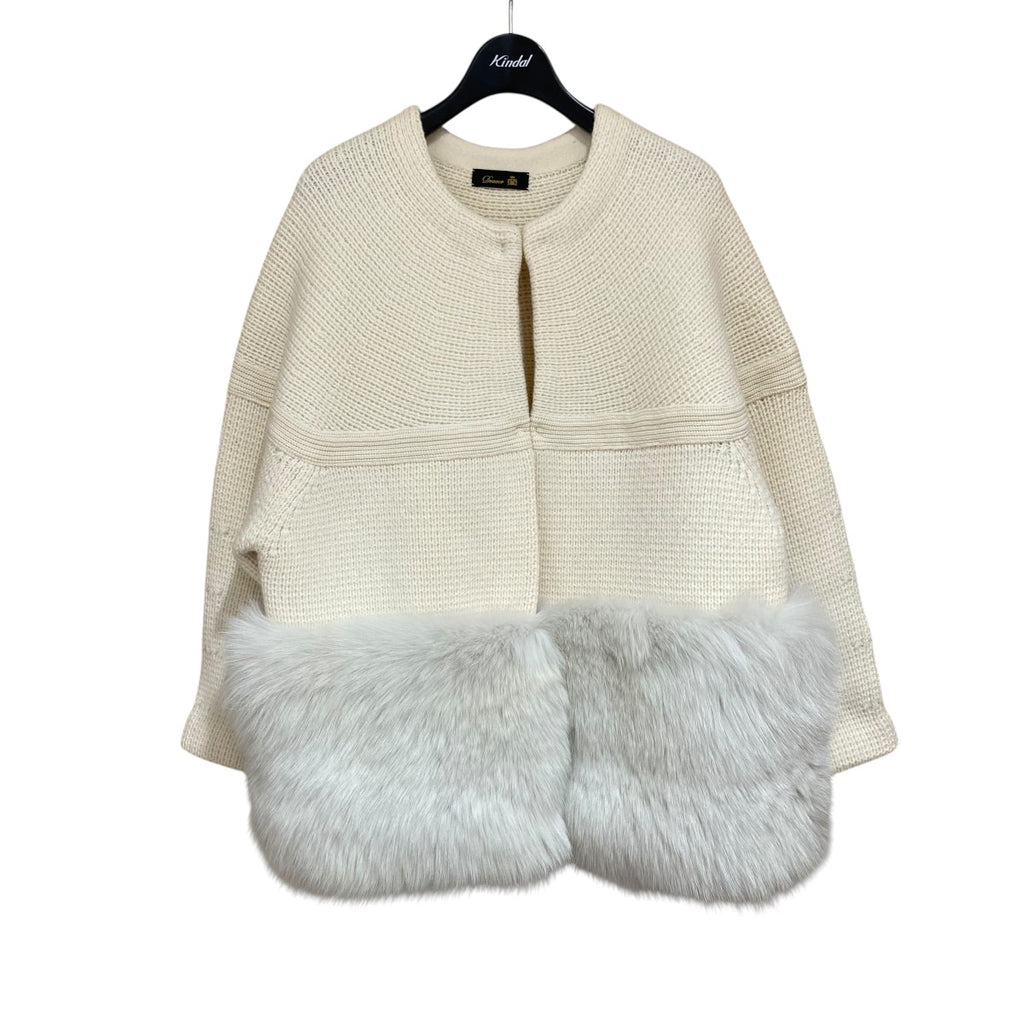 drawer カシミヤファー　ダブルフェイス　カーディガン　F 楽天市場】DRAWER ドゥロワーウール カシミヤ アラン FOX フォックス ファー ポケット ニット ロング カーディガン【中古】 :  Branica Republic