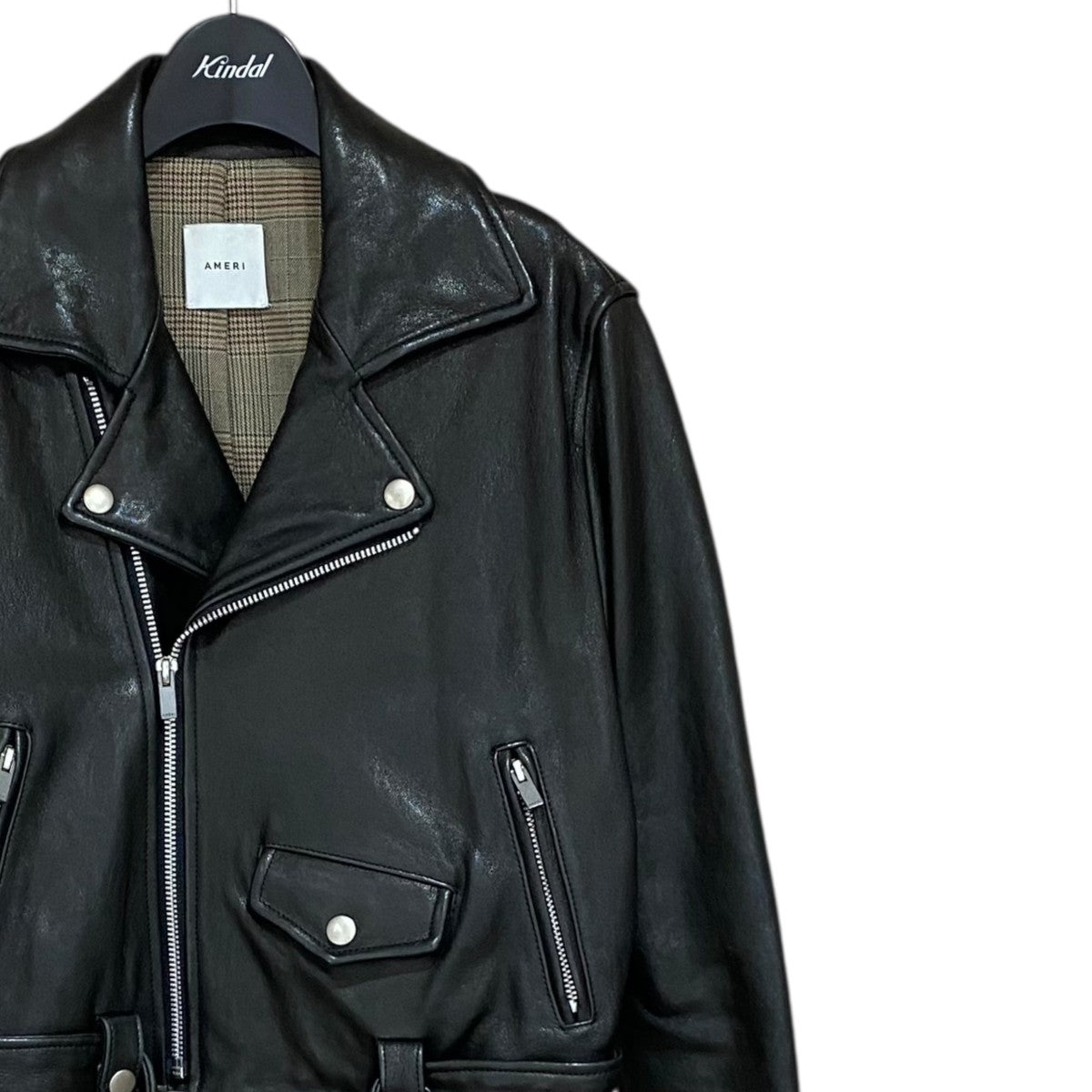 【3/12限定価格】アメリ　ライダースディティールコート　ブラック Ameri（アメリ）の「RIDERS DETAIL COAT（トレンチコート）」 - WEAR