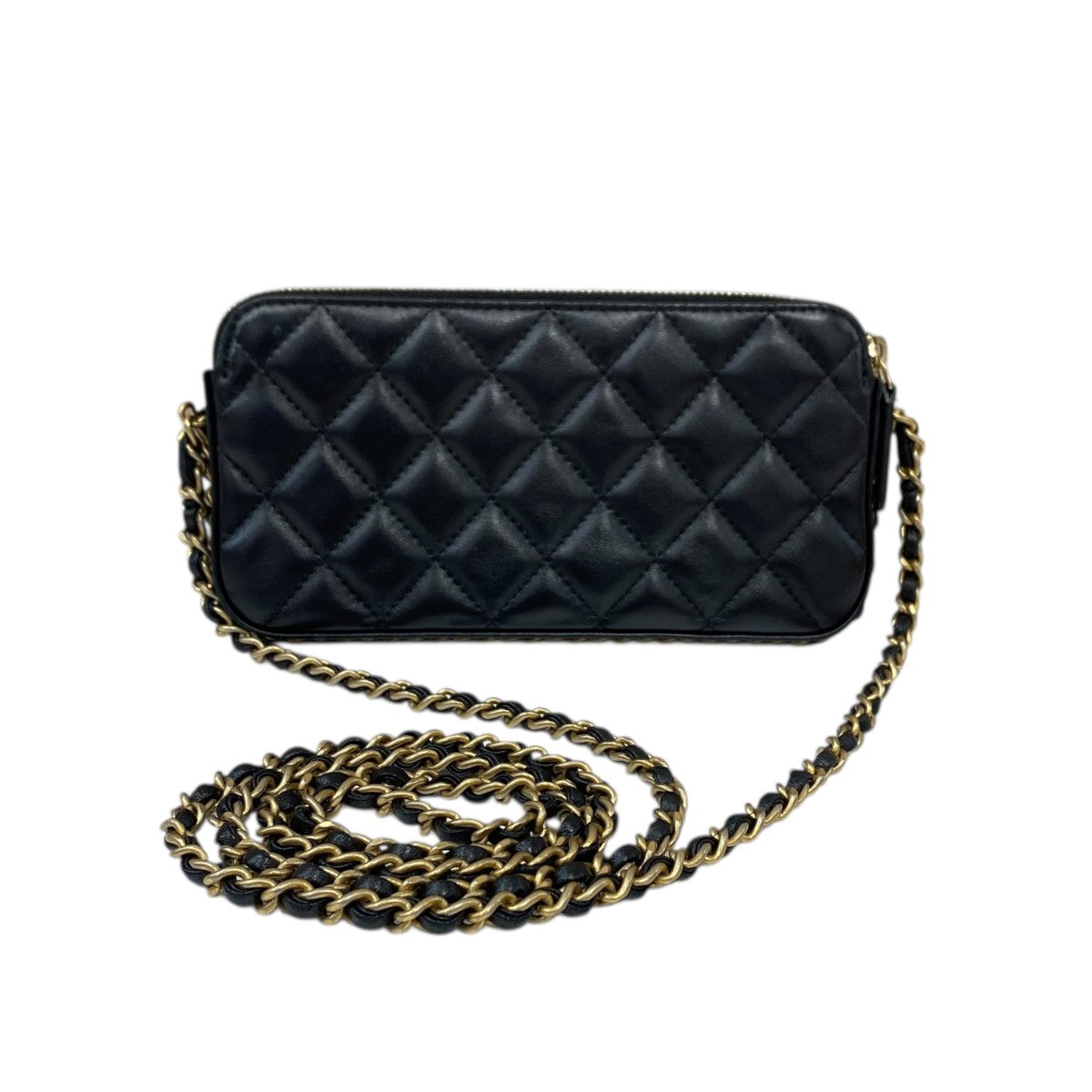 CHANEL(シャネル) マトラッセ ダブルジップ チェーンウォレット 3017