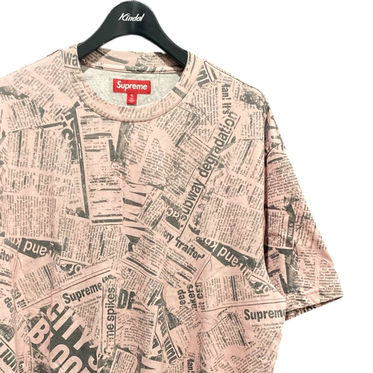Supreme(シュプリーム) 25AWNewspaper S／S Top ピンク サイズ XL