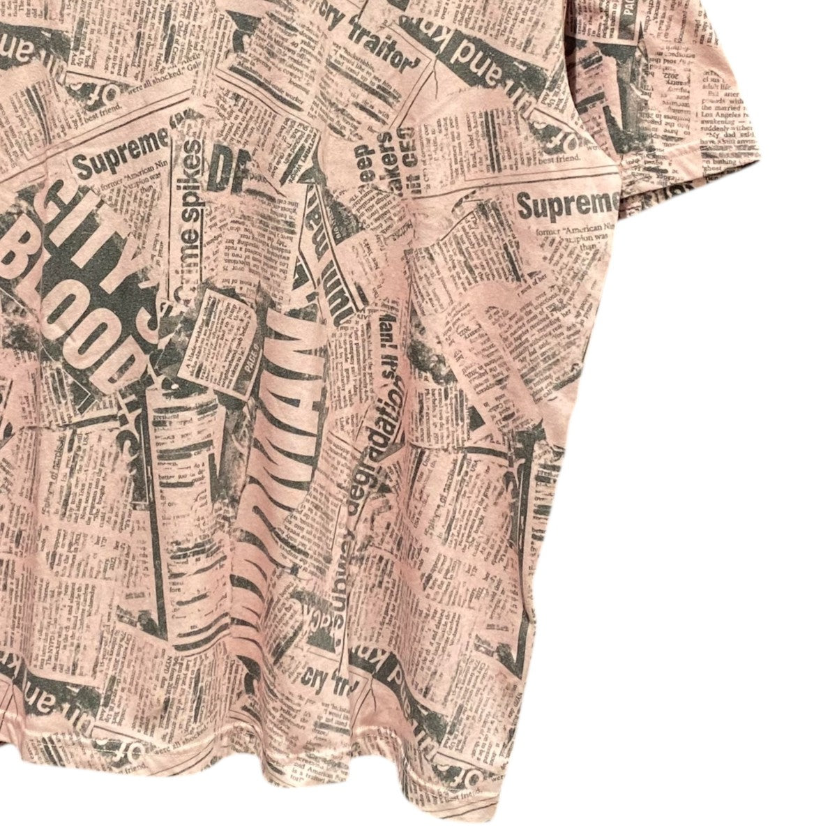25AWNewspaper S／S Top