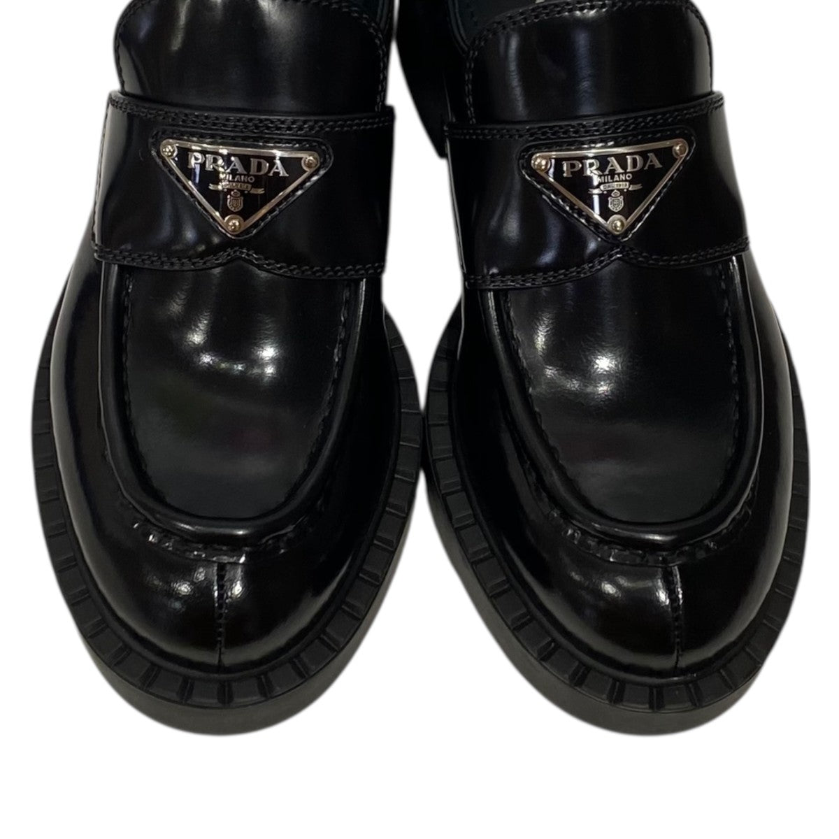 PRADA(プラダ) チョコレートローファー トライアングルロゴ1D246M