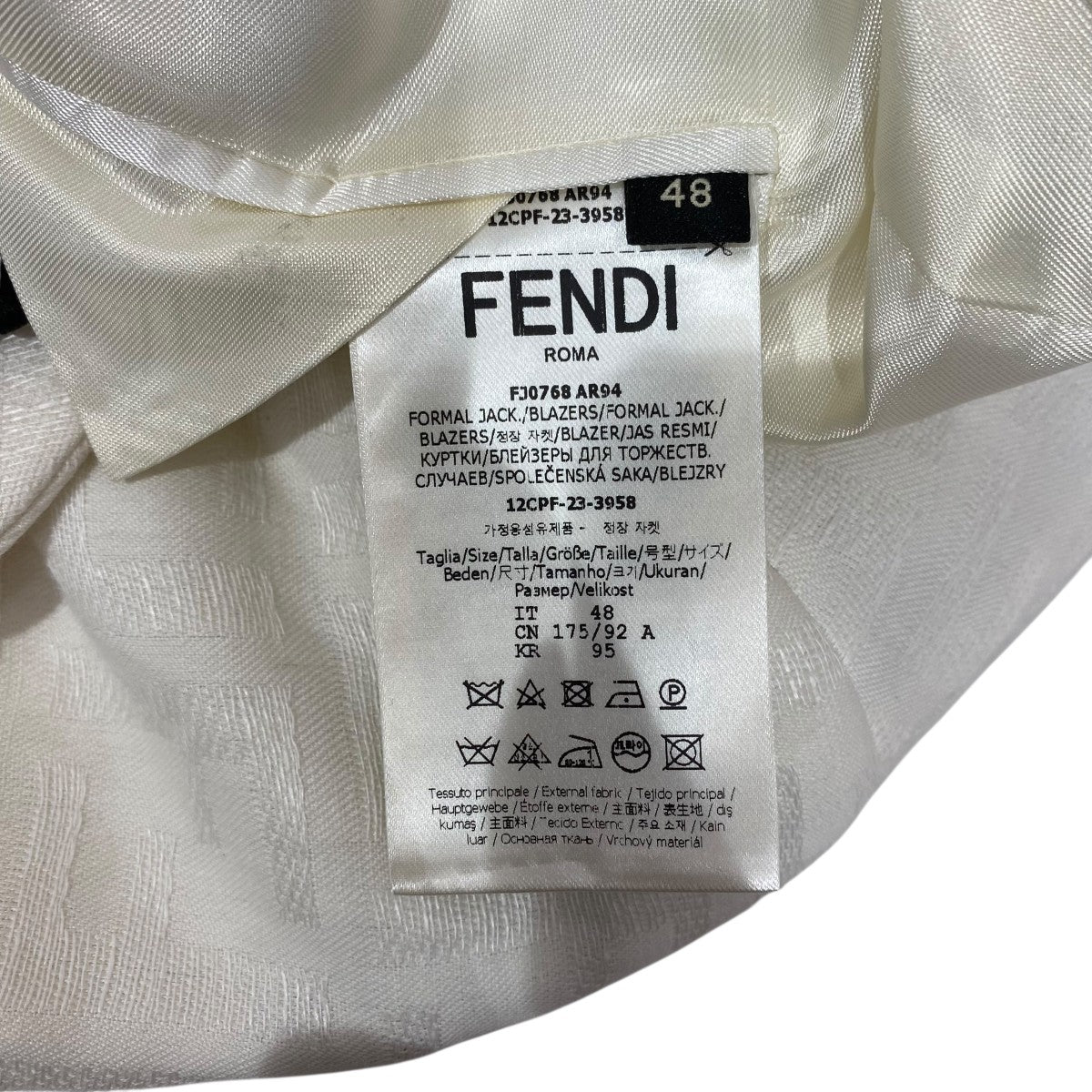 FENDI FFロゴテーラードジャケットFJ0768 AR94 古着・中古-5枚目のアイテム画像
