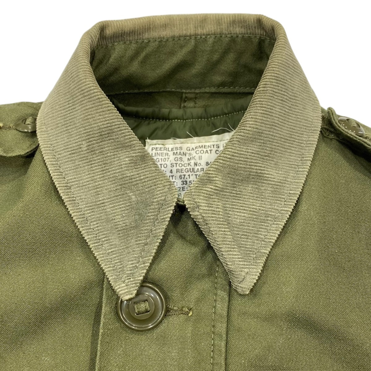 ミリタリージャケット8415-21-866-1506 COMBAT LINER COAT COMBAT GS MK II