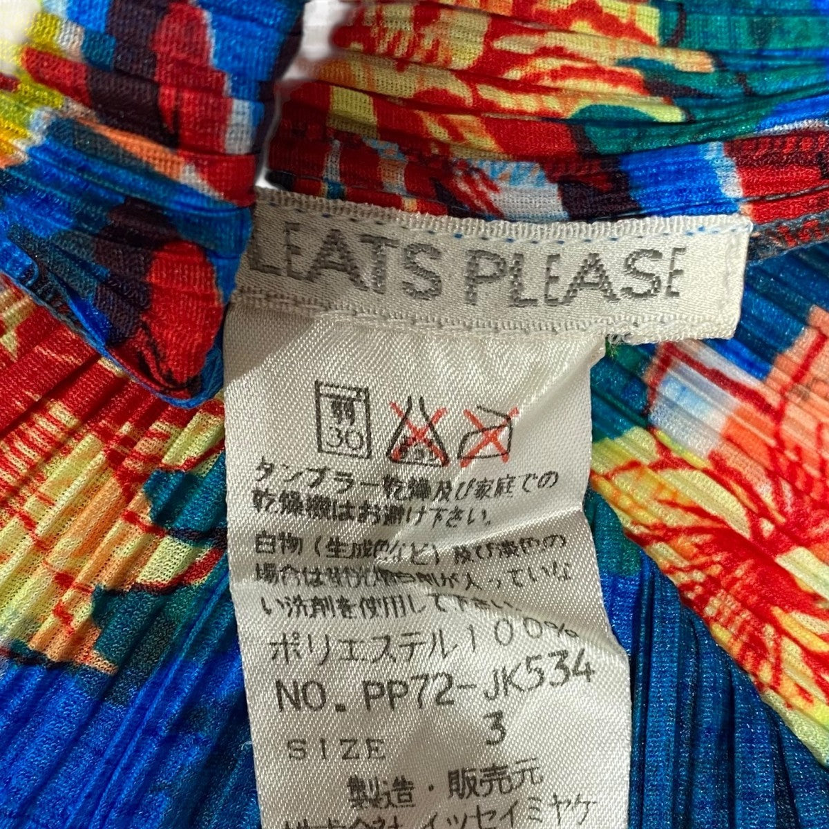 総柄プリーツタンクトップ