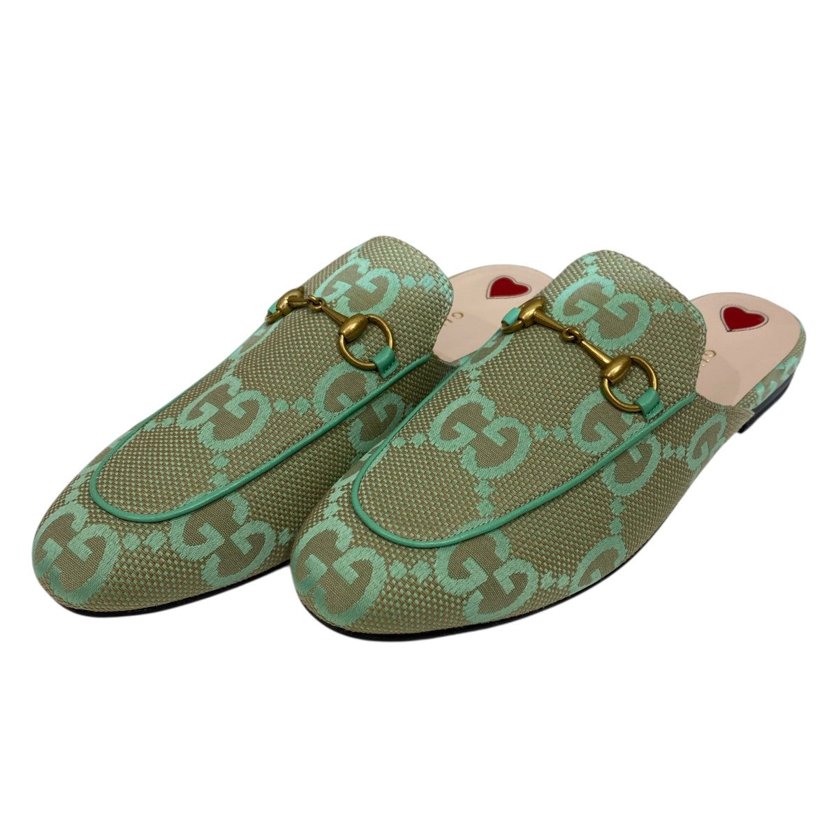 GUCCI プリンスタウン パール リボン ミュール サンダル グッチ 38 GUCCI(グッチ) GGキャンバス プリンスタウン スリッポン ミュール
