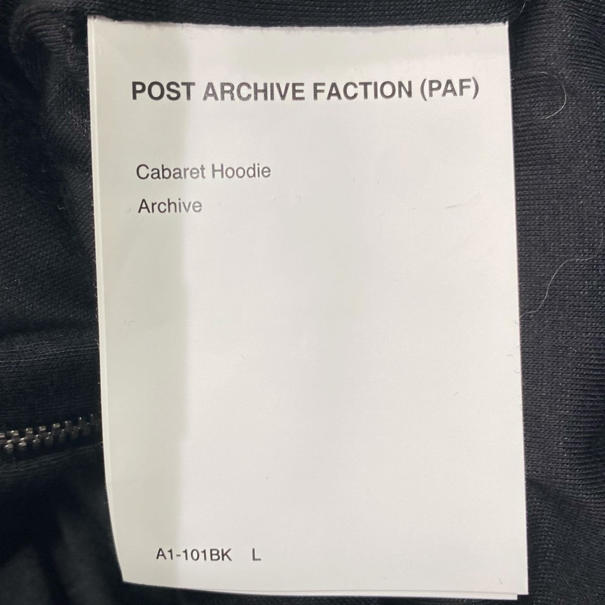 POST ARCHIVE FACTION (PAF) Cabaret HoodieA1-101BK 古着・中古-5枚目のアイテム画像
