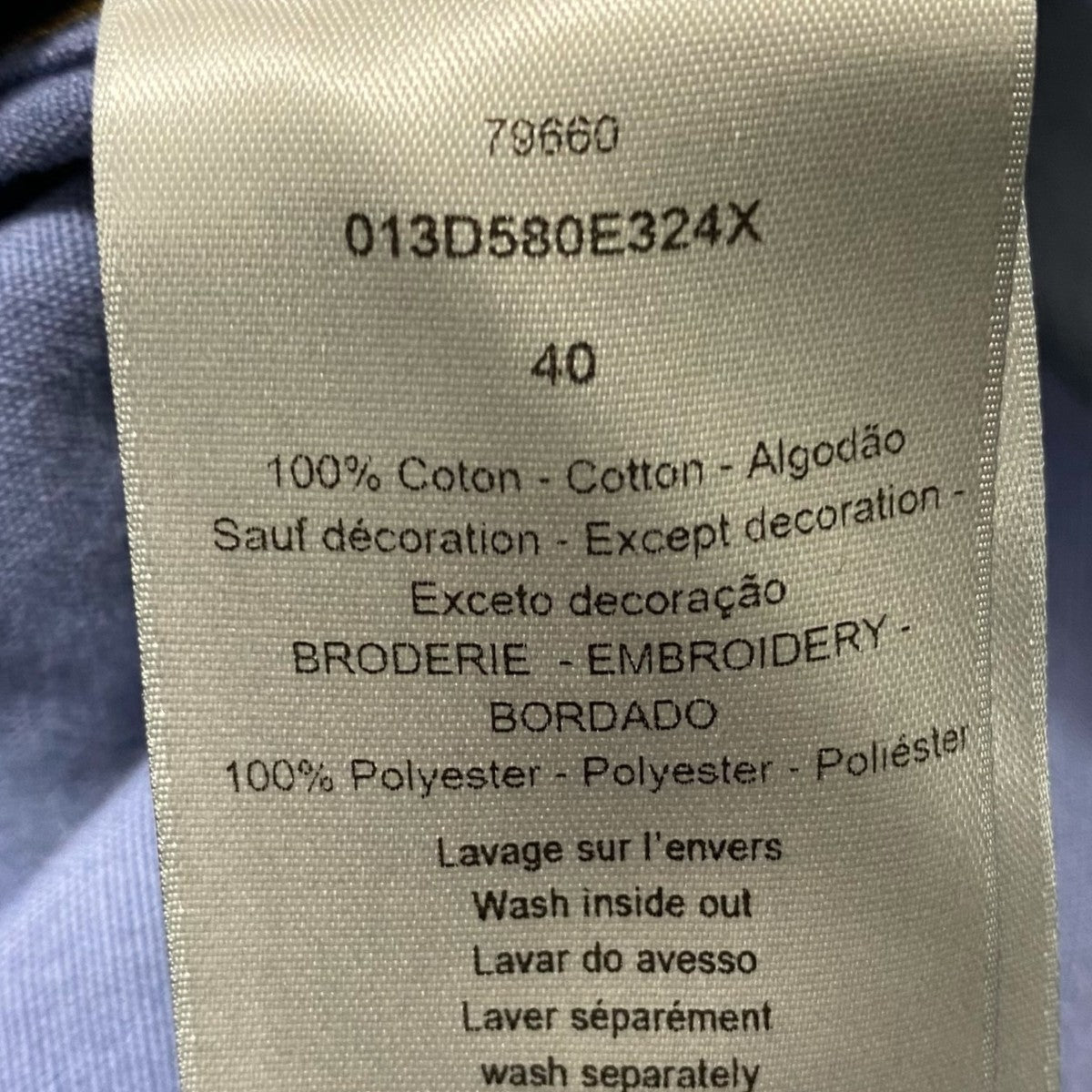 DIOR Cotton denim shirt013D580E324X 古着・中古-5枚目のアイテム画像