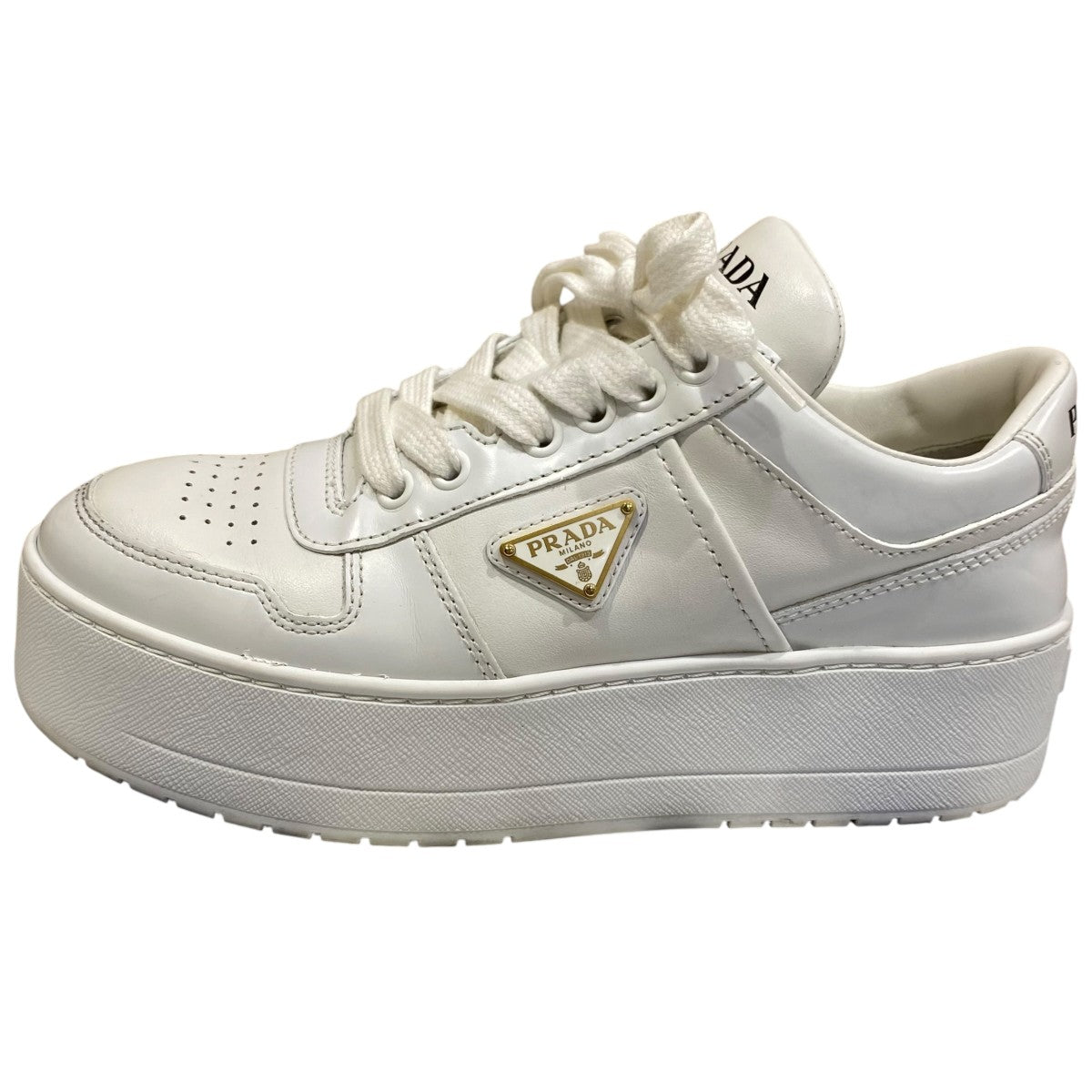 PRADA(プラダ) ダウンタン厚底スニーカー1E792M 1E792M ホワイト