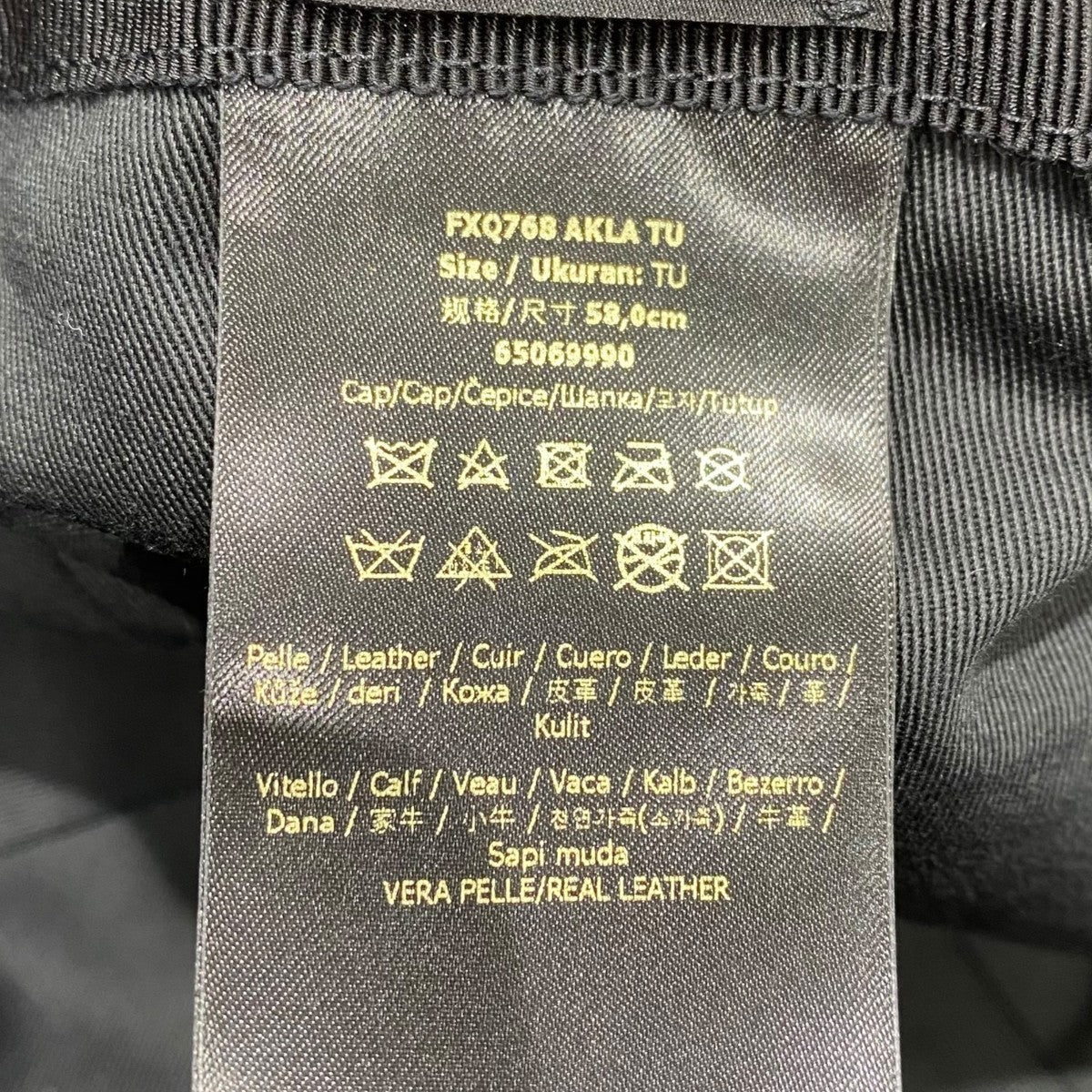 FENDI×VERSACE ■レザーパッチキャップFXQ768 古着・中古-4枚目のアイテム画像