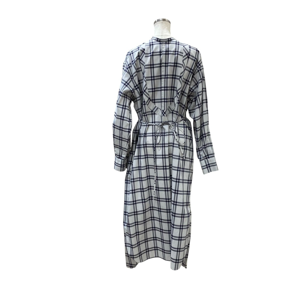 CHECKED BIB FRONT SHIRT DRESS202-15117