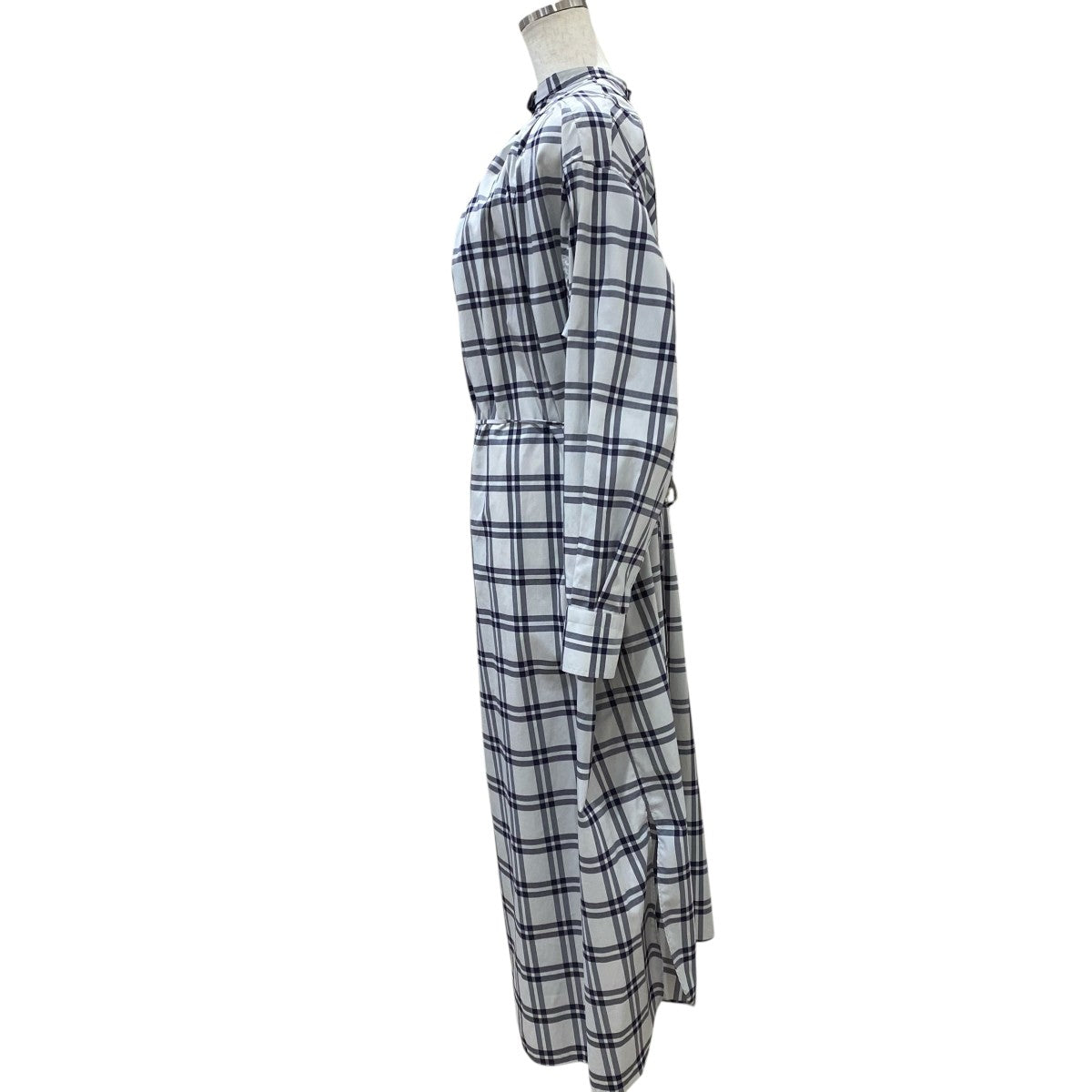 CHECKED BIB FRONT SHIRT DRESS202-15117