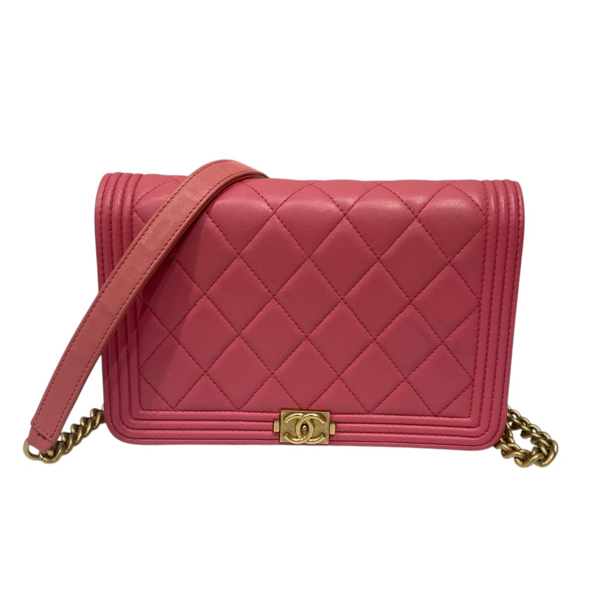 CHANEL(シャネル) ボーイシャネル チェーンウォレット 2802**** ピンク