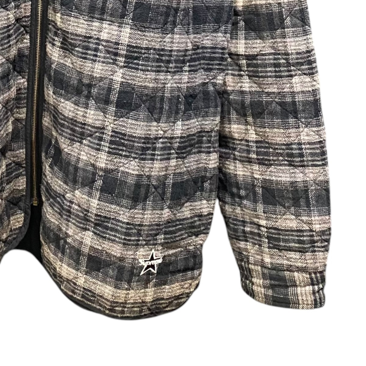 Supreme 19AW／Quilted Plaid Zip Up Shirts 古着・中古-4枚目のアイテム画像