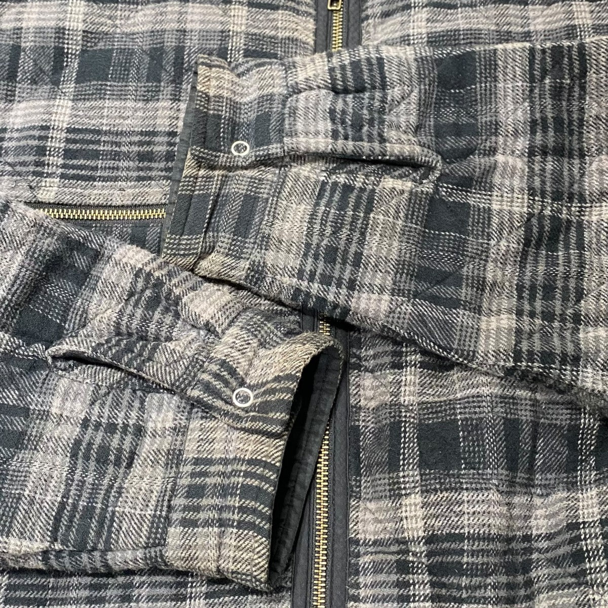 Supreme 19AW／Quilted Plaid Zip Up Shirts 古着・中古-8枚目のアイテム画像
