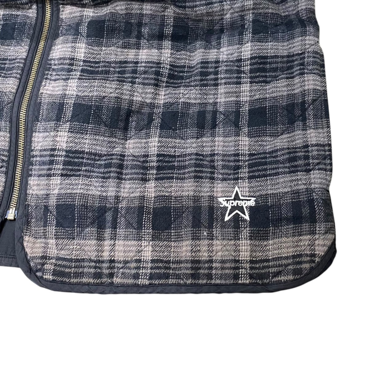 Supreme 19AW／Quilted Plaid Zip Up Shirts 古着・中古-9枚目のアイテム画像