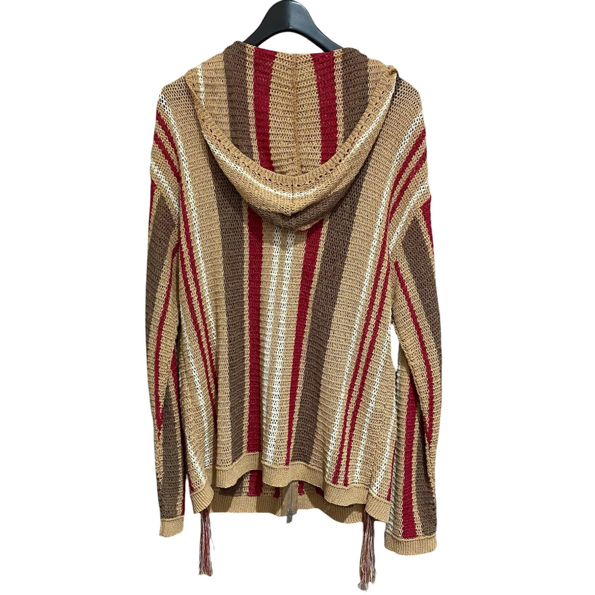 KOOI STRIPE MESH KNIT HOODIE25KO-SS07 古着・中古-2枚目のアイテム画像