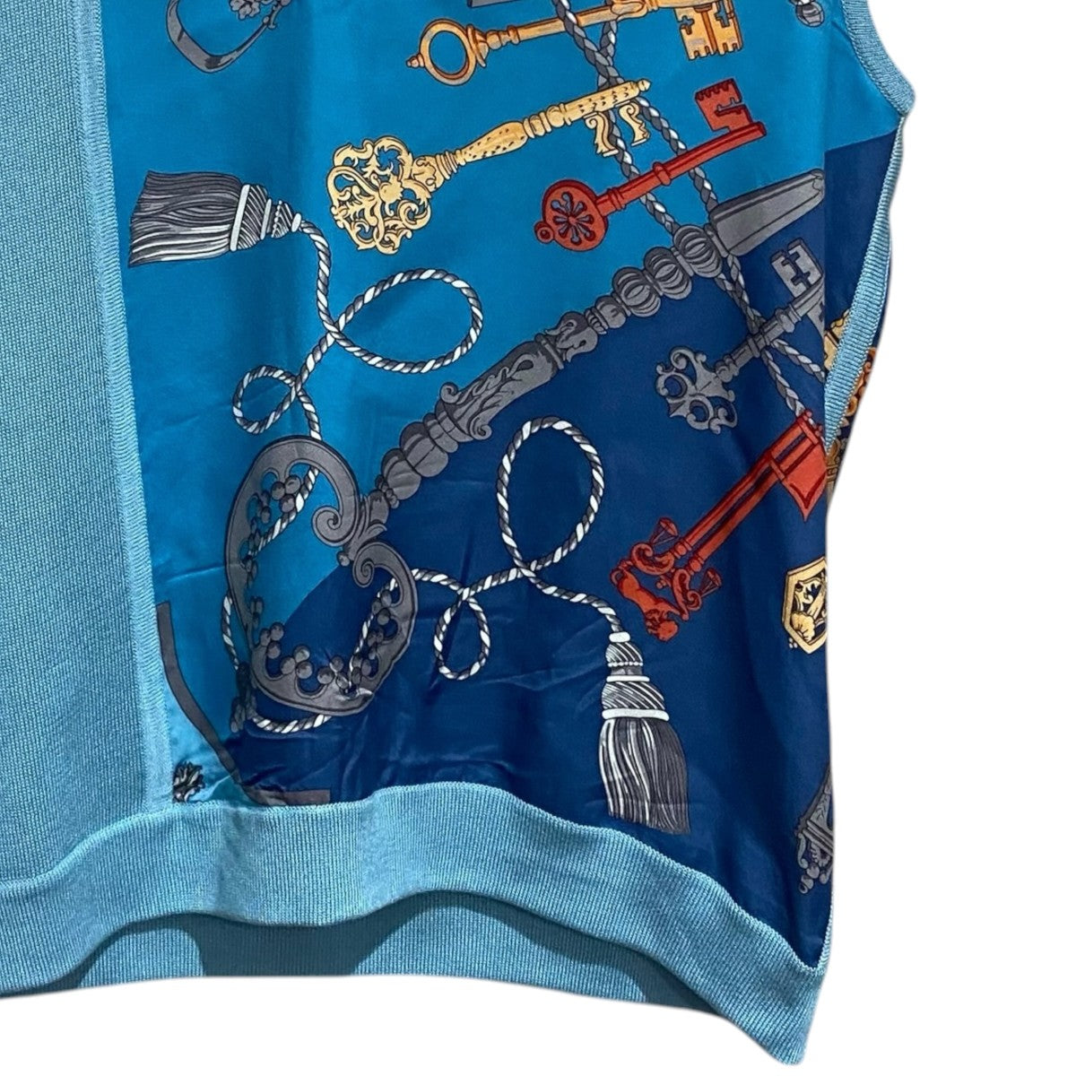 HERMES ノースリーブシルクシャツ 古着・中古-4枚目のアイテム画像