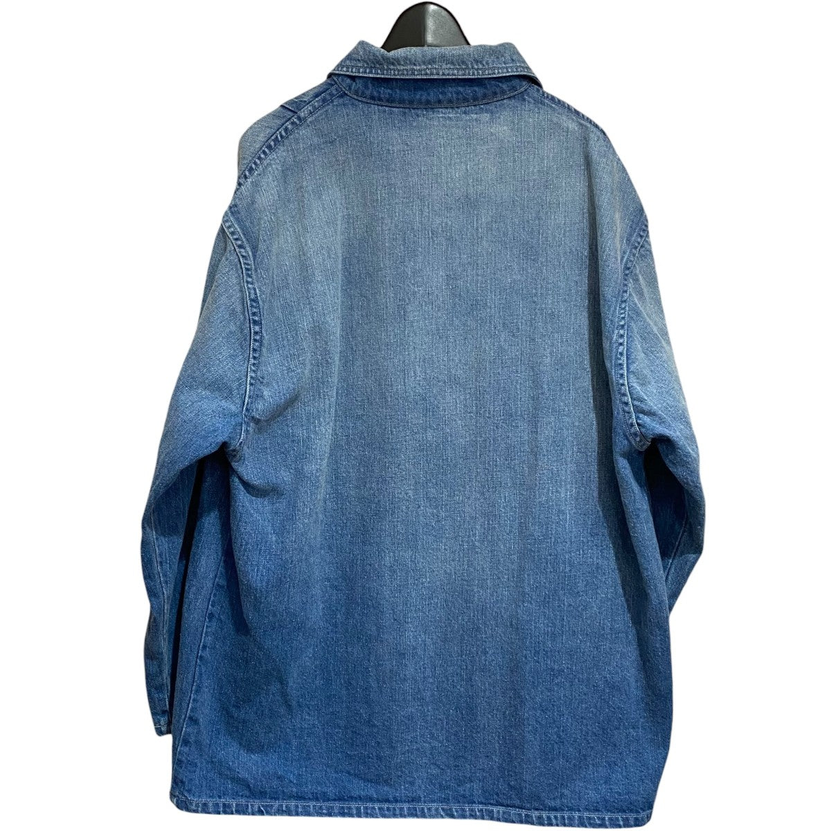 AURALEE SELVEDGE FADED LIGHT DENIM P／O SHIRTA25SP05DE 古着・中古-2枚目のアイテム画像
