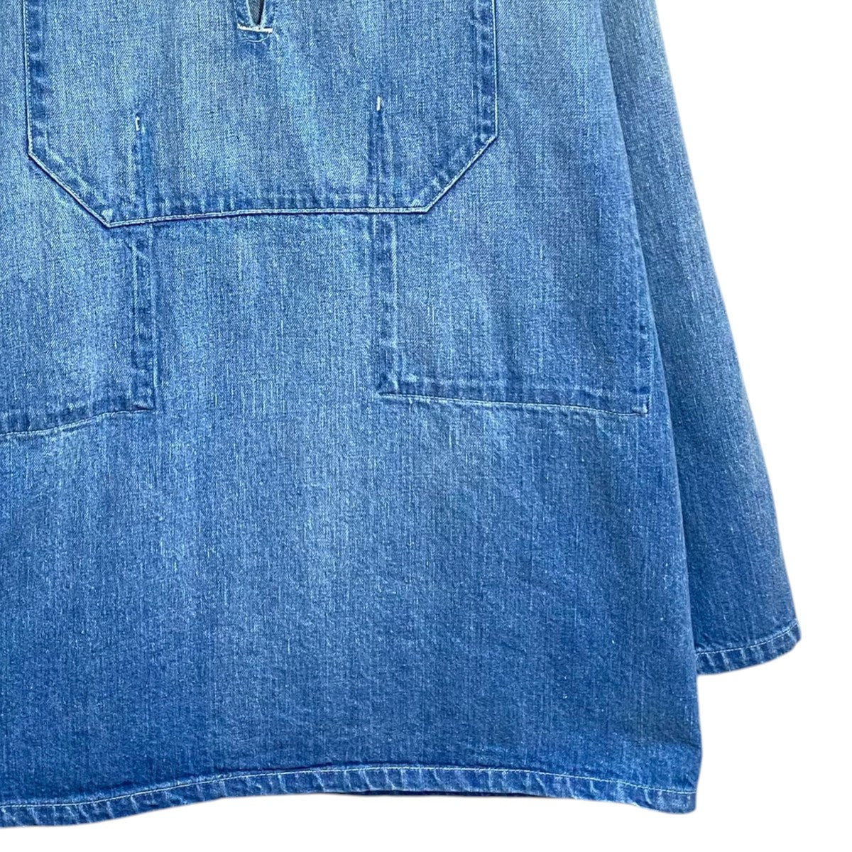 AURALEE SELVEDGE FADED LIGHT DENIM P／O SHIRTA25SP05DE 古着・中古-4枚目のアイテム画像