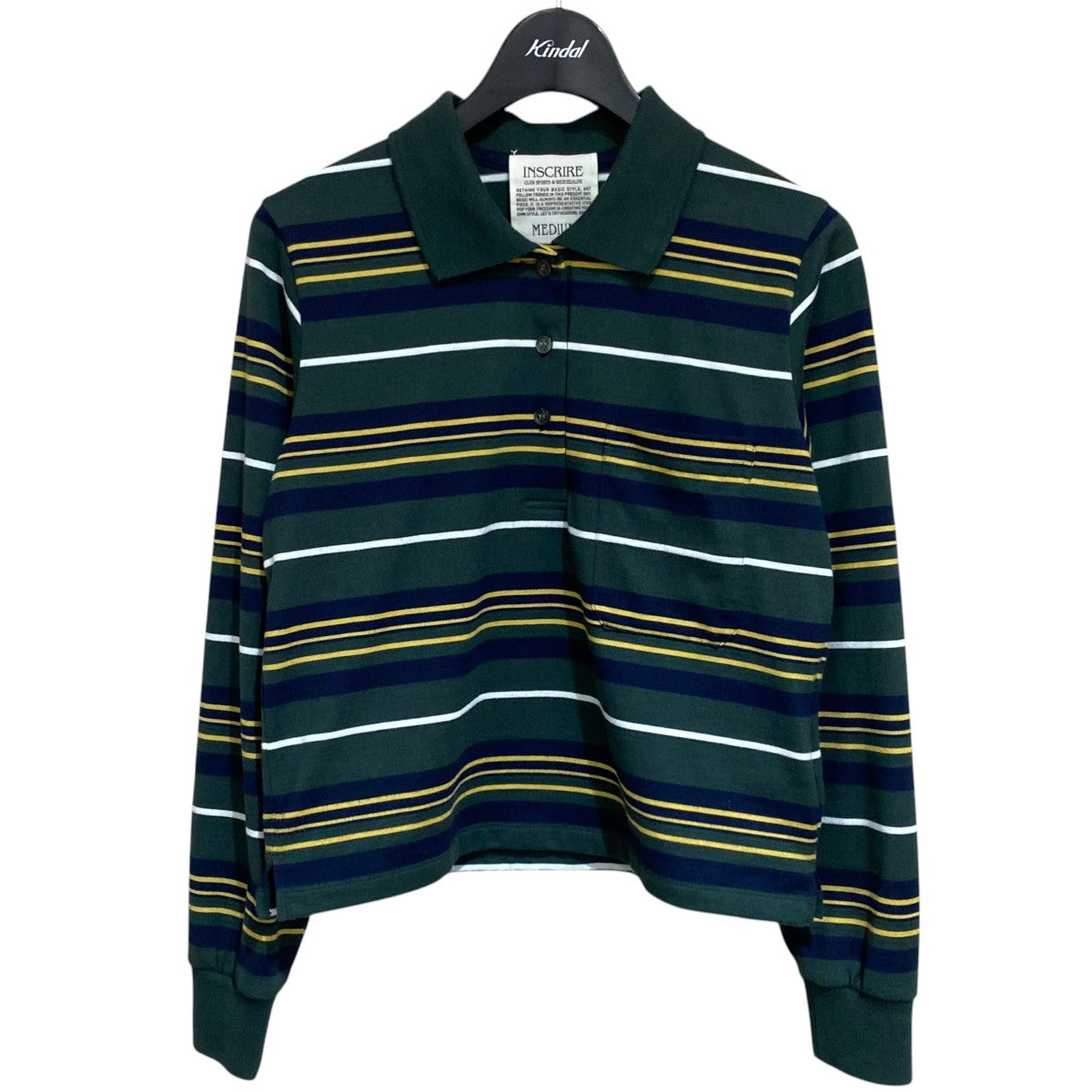INSCRIRE Border Short Polo ShirtI25SS-BC109 古着・中古-1枚目のアイテム画像