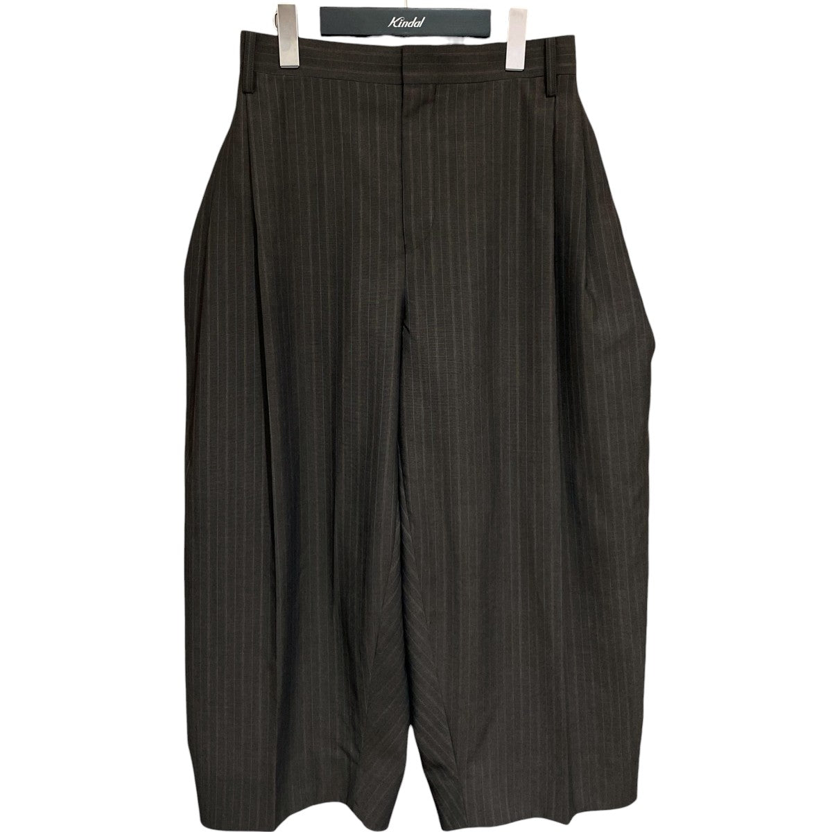 beautiful people Sheer stripe suiting side tuck widepants1545105013 古着・中古-1枚目のアイテム画像