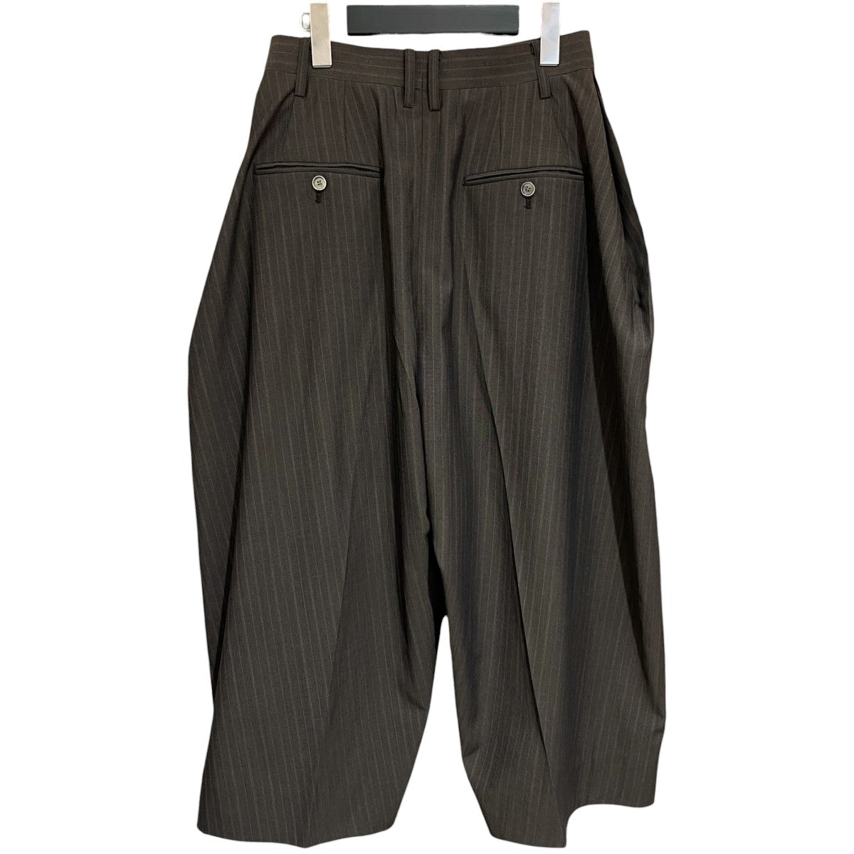 beautiful people Sheer stripe suiting side tuck widepants1545105013 古着・中古-2枚目のアイテム画像
