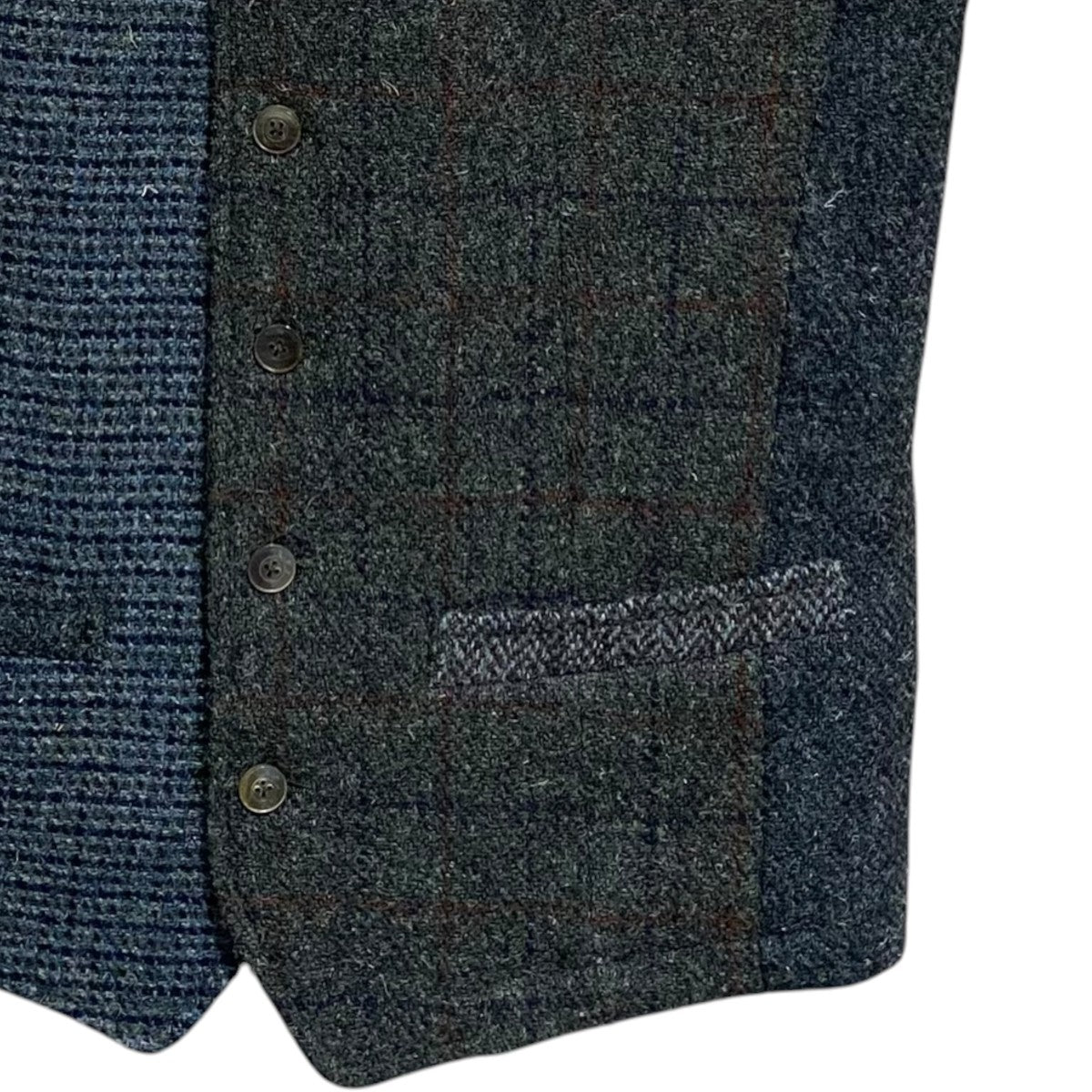BEAUTY＆YOUTH×HARRIS TWEED クレイジーパターン ジレ1225-139-6298 古着・中古-4枚目のアイテム画像