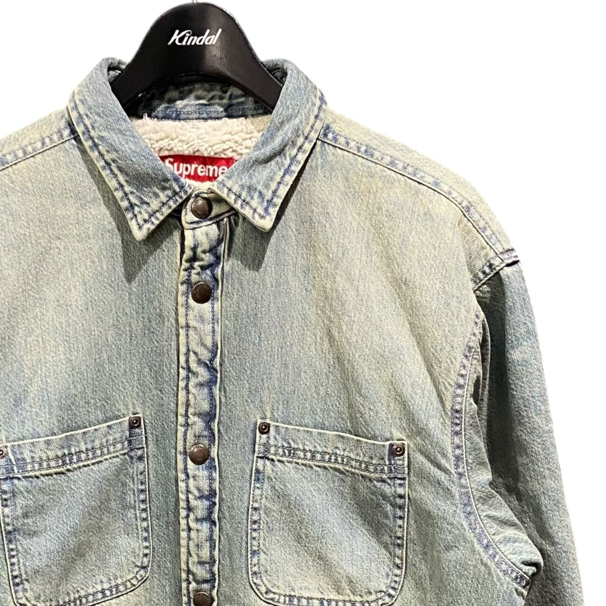 Supreme Faux Shearling Lined Work Shirt 古着・中古-3枚目のアイテム画像