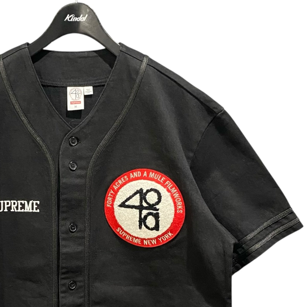 Supreme 40 Acres Twill Baseball Jersey 古着・中古-3枚目のアイテム画像