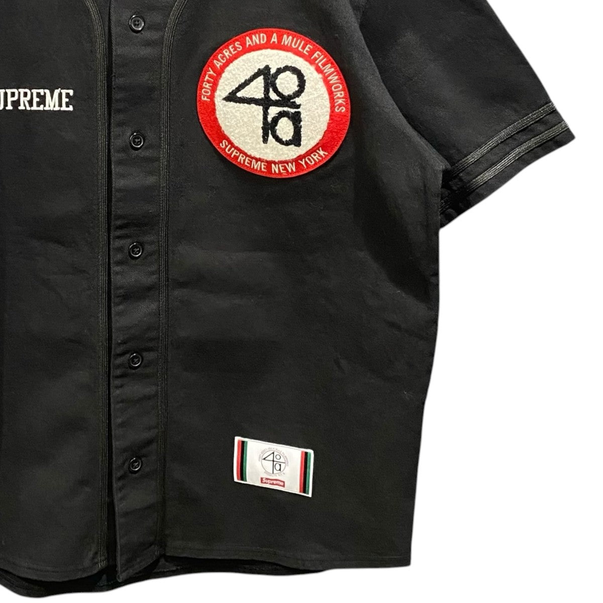 Supreme 40 Acres Twill Baseball Jersey 古着・中古-4枚目のアイテム画像