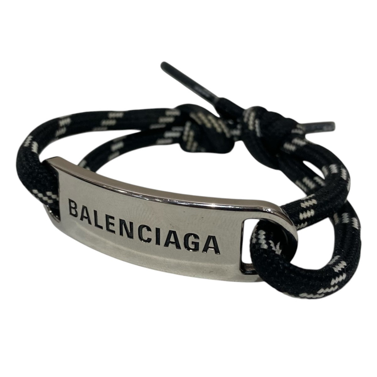 BALENCIAGA ロゴプレートブレスレット 古着・中古-1枚目のアイテム画像