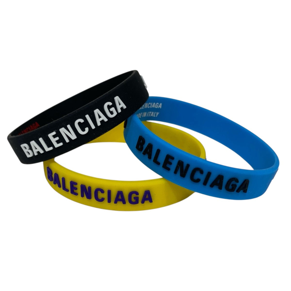 BALENCIAGA 3連 ラバーブレスレット 古着・中古-1枚目のアイテム画像