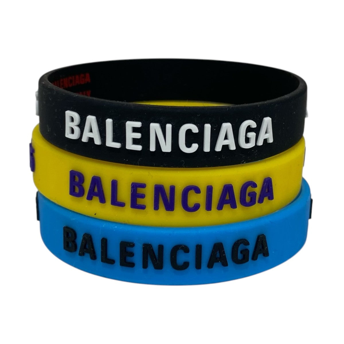 BALENCIAGA 3連 ラバーブレスレット 古着・中古-4枚目のアイテム画像