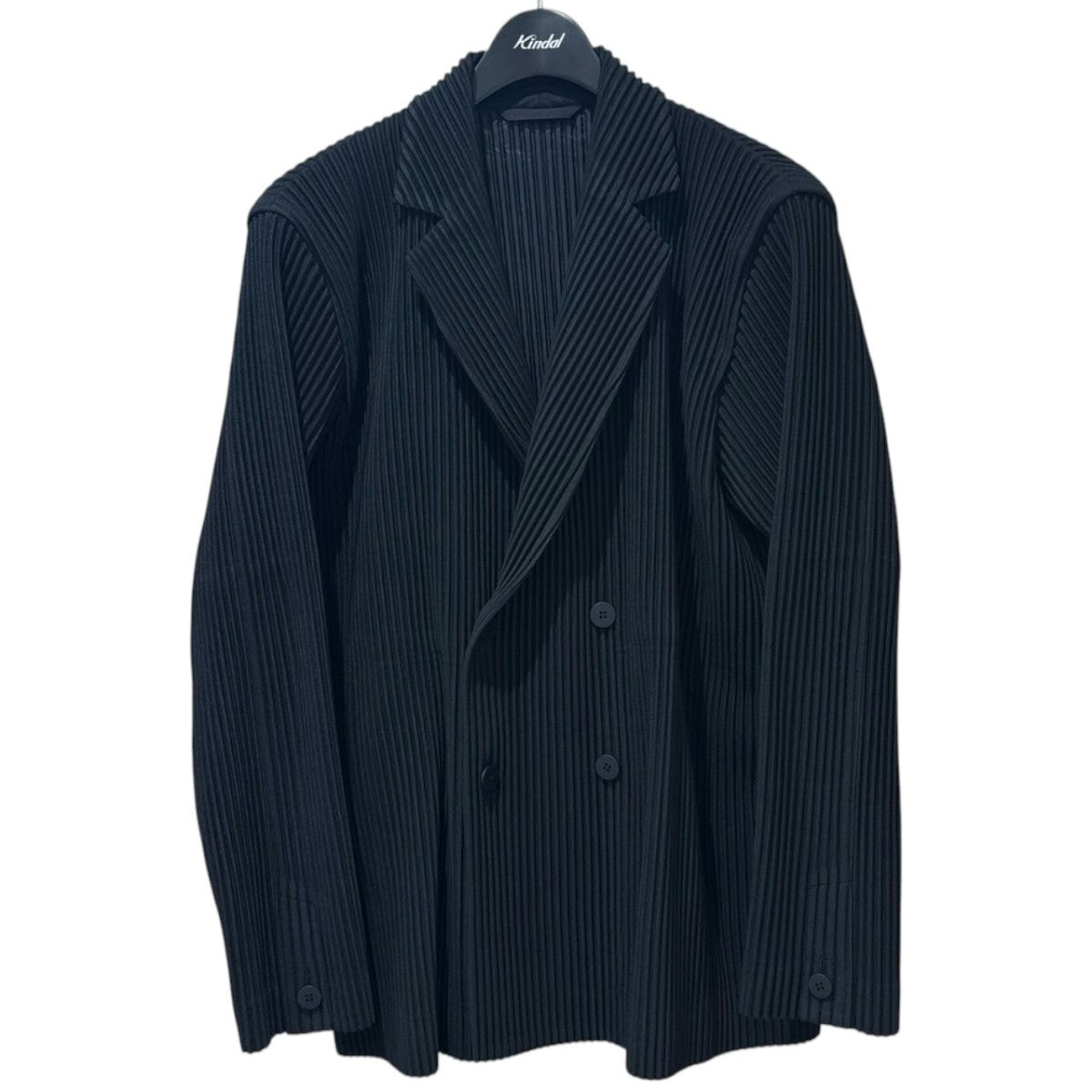 HOMME PLISSE ISSEY MIYAKE プリーツテーラードジャケットHP51JD151 古着・中古-1枚目のアイテム画像