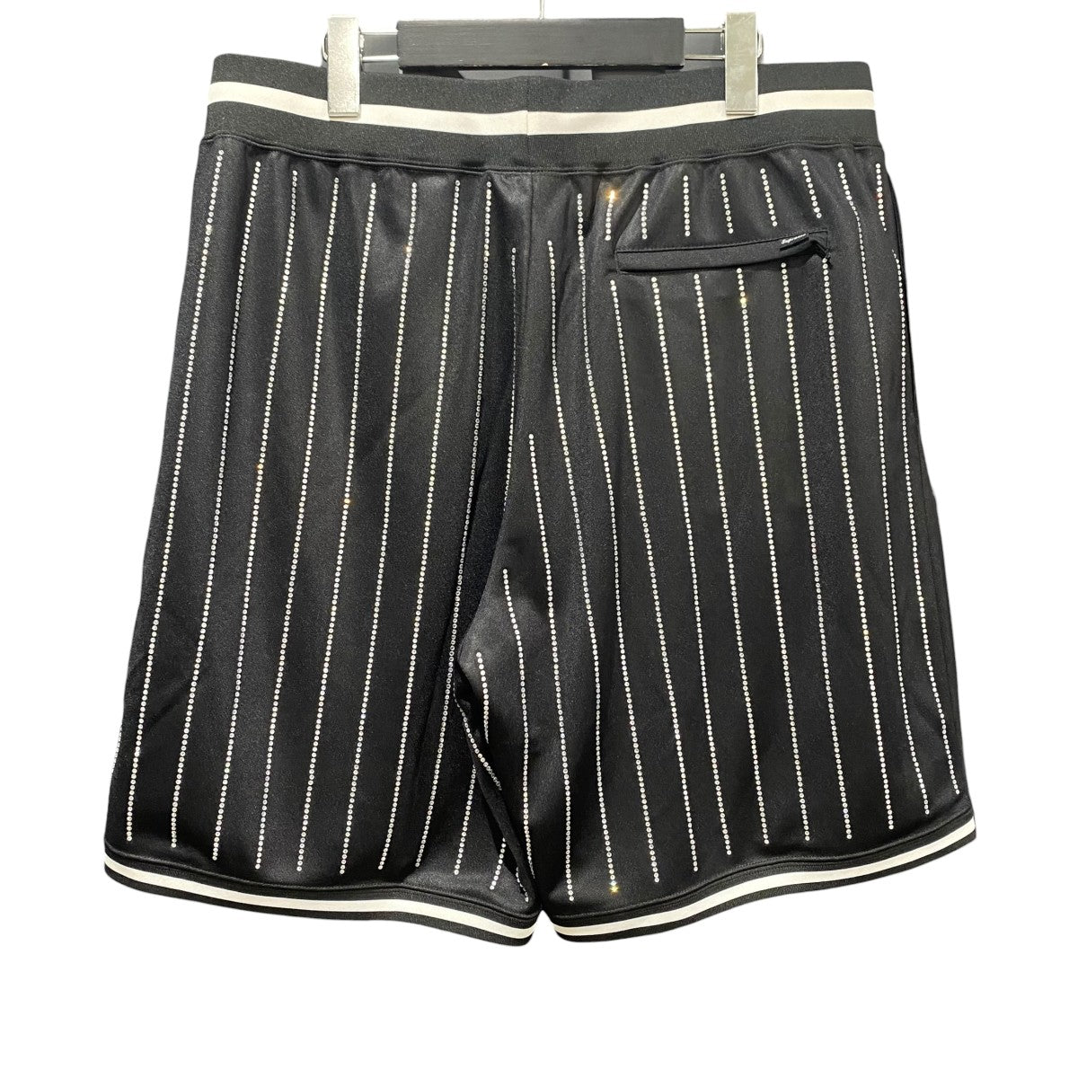 Supreme 22SS■Rhinestone Stripe Baseball Short 古着・中古-2枚目のアイテム画像