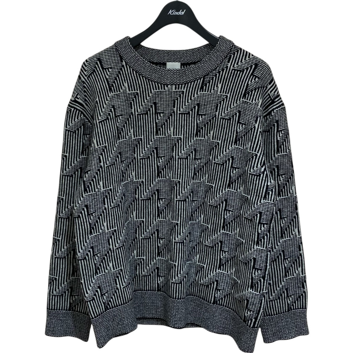 Paul Smith ビッグハウンドトゥースクルーネックニット253410 古着・中古-1枚目のアイテム画像
