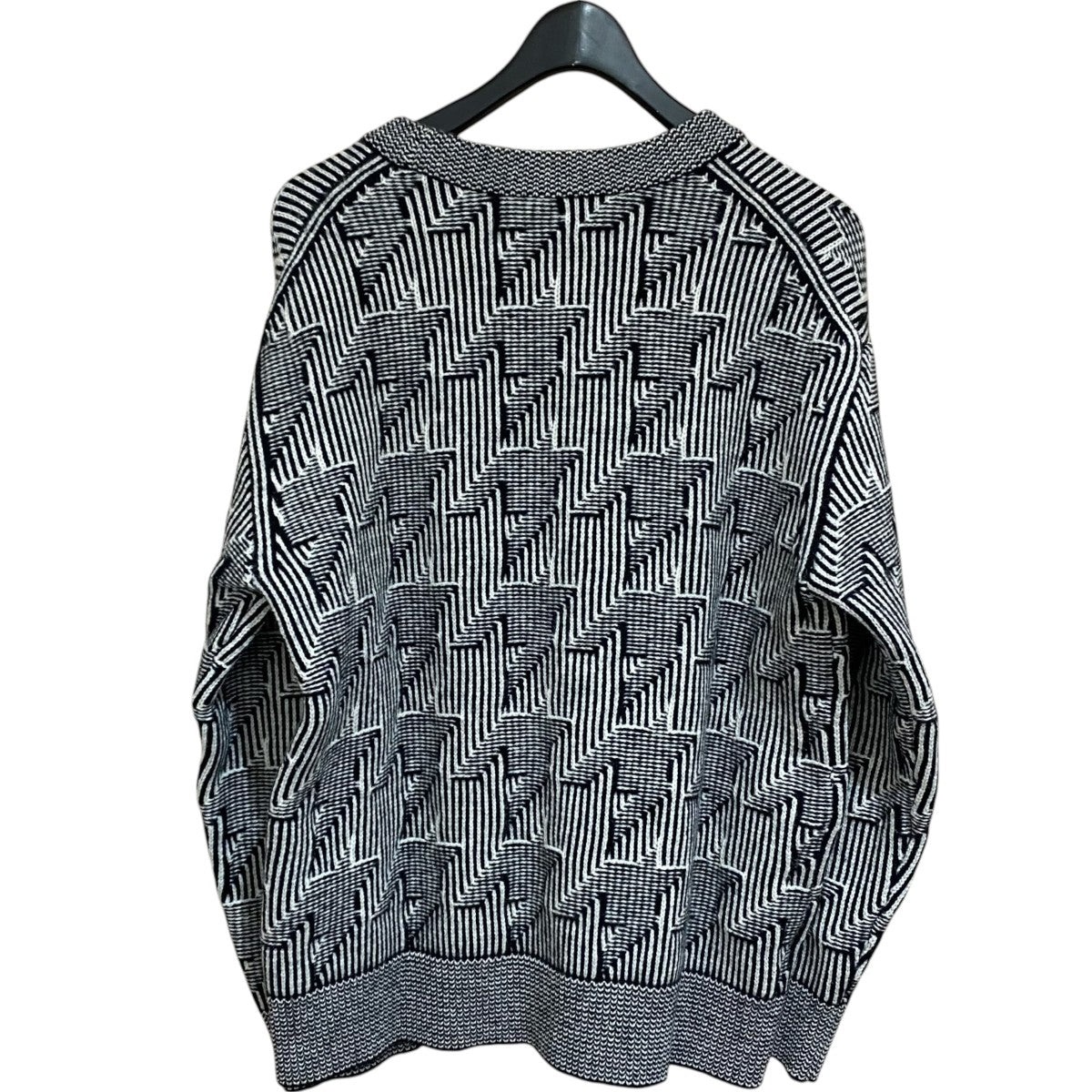 Paul Smith ビッグハウンドトゥースクルーネックニット253410 古着・中古-2枚目のアイテム画像