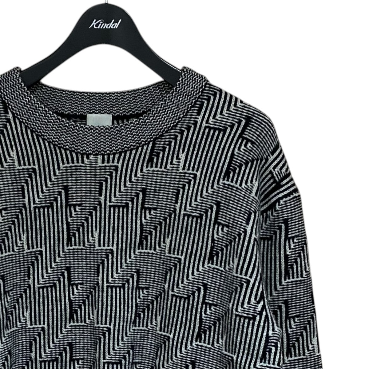 Paul Smith ビッグハウンドトゥースクルーネックニット253410 古着・中古-3枚目のアイテム画像