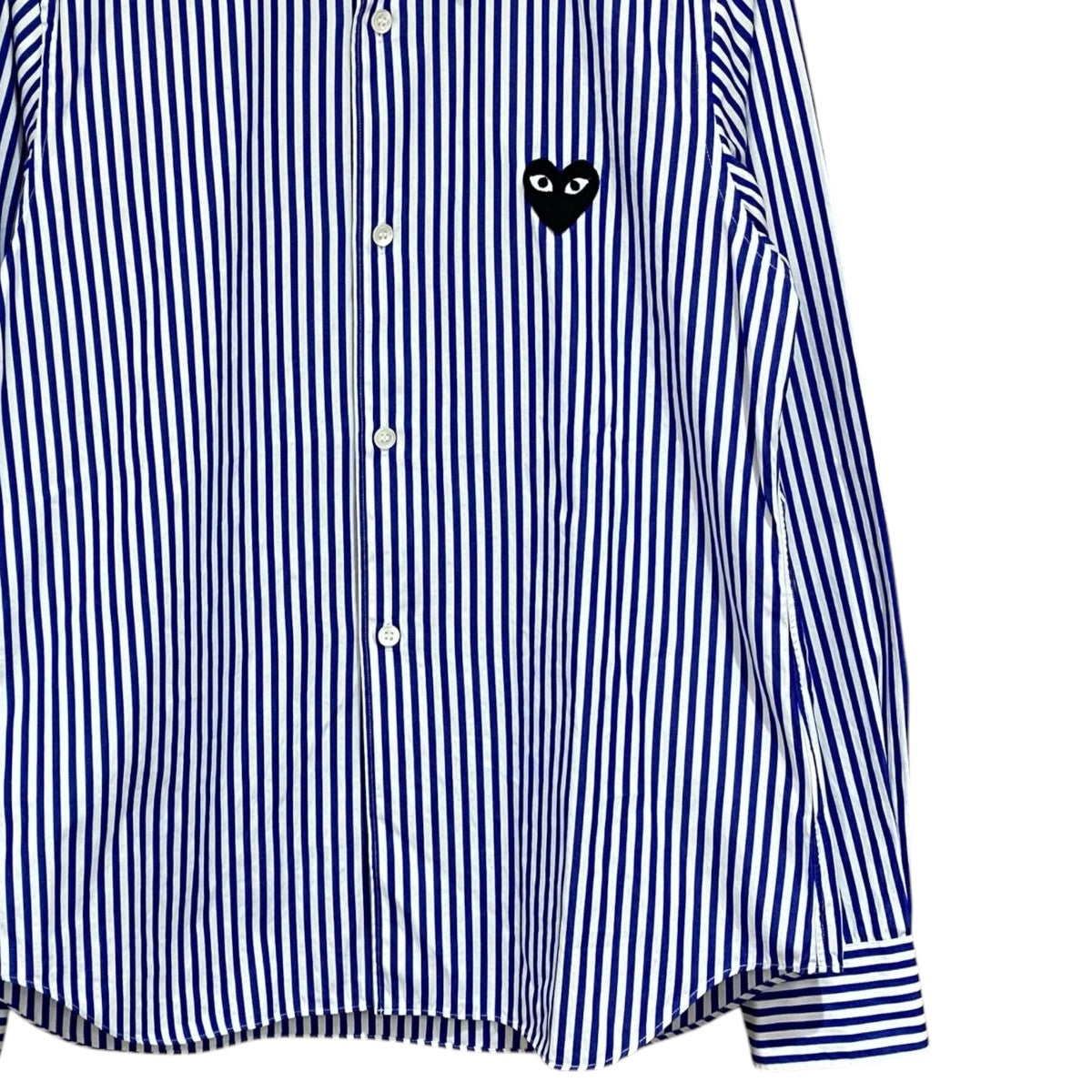 PLAY COMME des GARCONS ストライプシャツAZ-B017 ｽﾄﾗｲﾌﾟｼｬﾂ 古着・中古-4枚目のアイテム画像